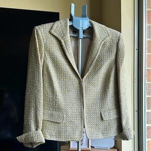 Women's Light Yellow Tweed Jacket